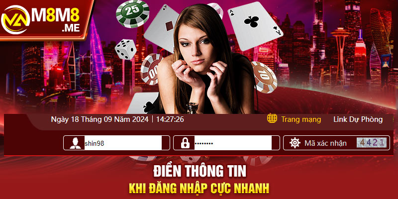 Điền thông tin khi đăng nhập cực nhanh